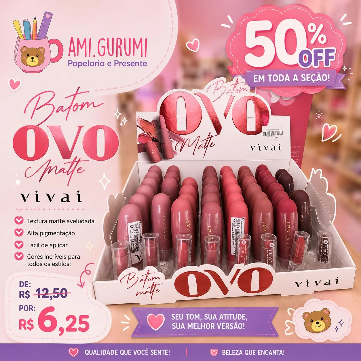 Batom Ovo Matte Vivai