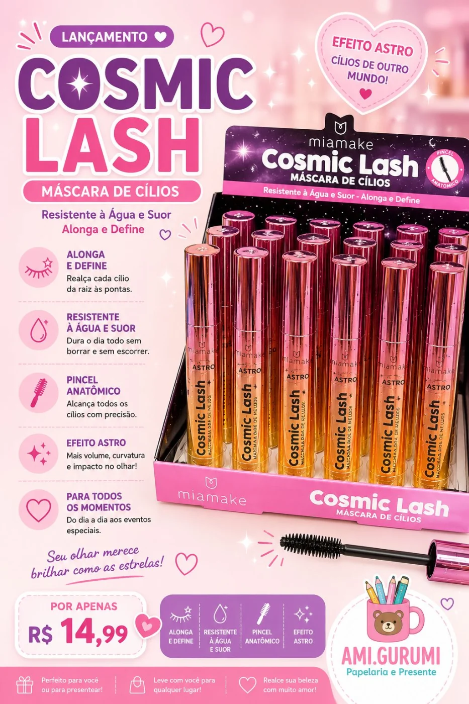 Máscara de Cílios Cosmic Lash Miamake