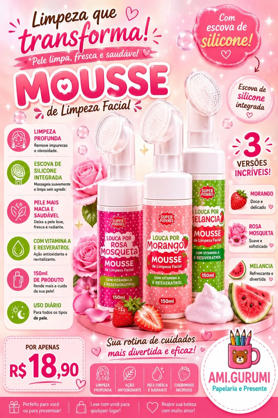 Mousse de Limpeza Facial Super Poderes 150ml