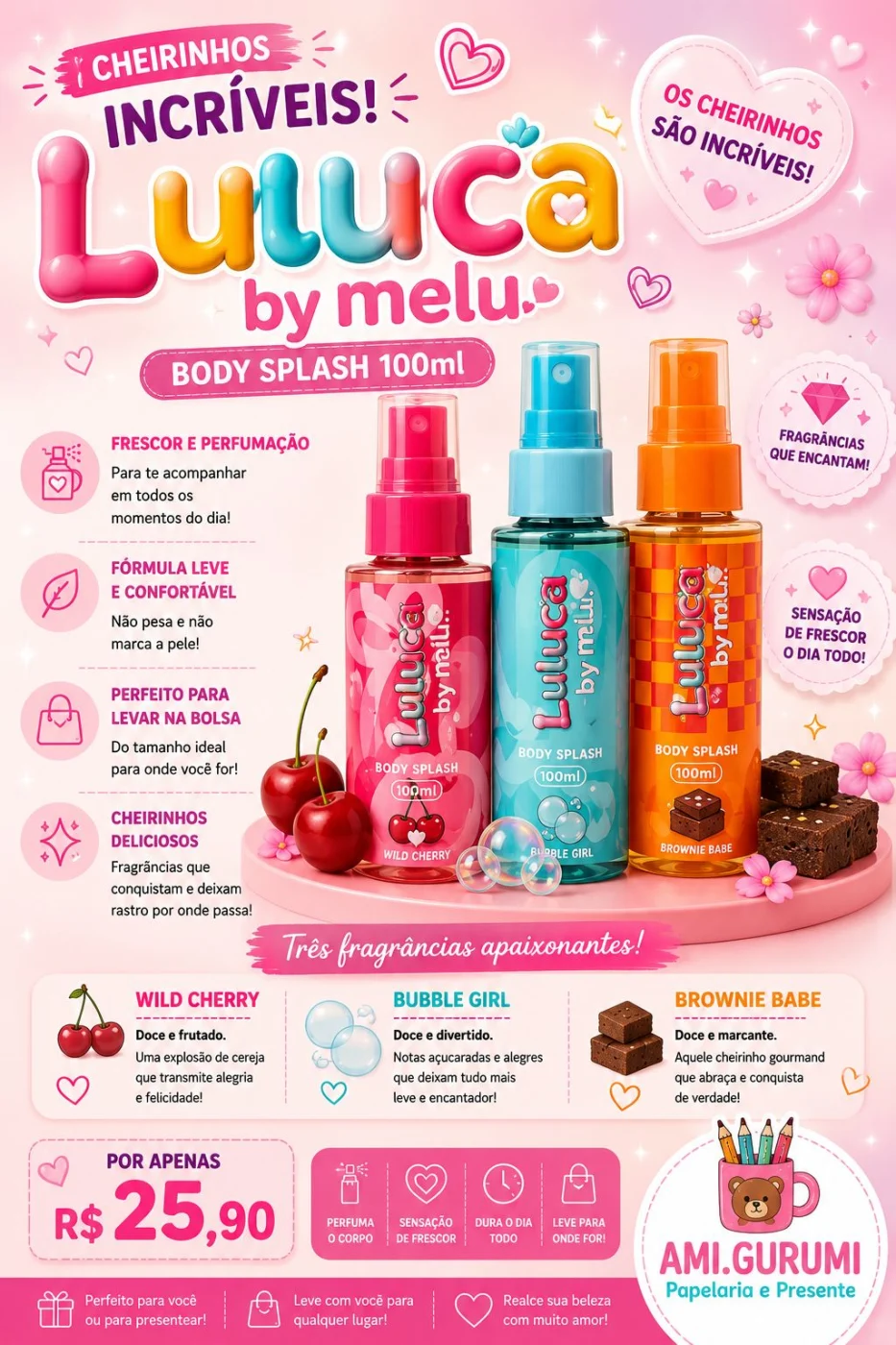 Body Splash Luluca by Melu 100ml