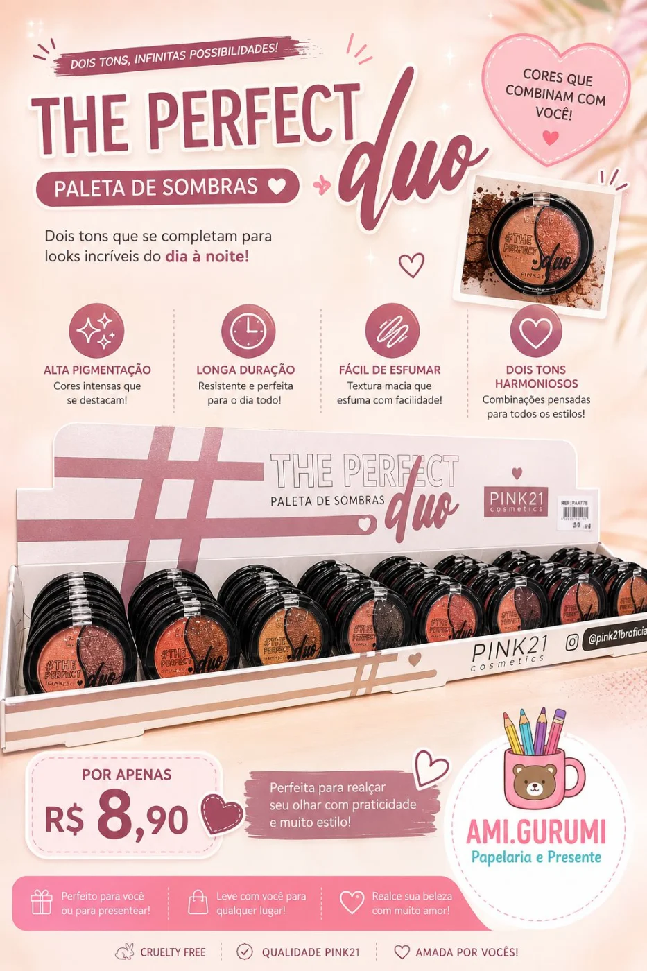Paleta de Sombras The Perfect Duo Pink21
